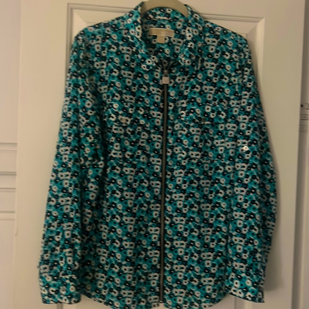 MIchael Kors Long Sleeve Full Zip with Silver Hardware Size XL NWOT